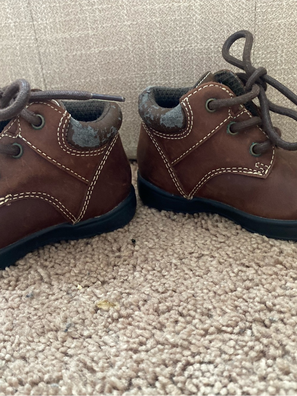 Kids Brown Lace-Up Ankle Boots - Classic Comfort